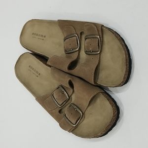 SONOMA Taupe Cork Buckle Sandals